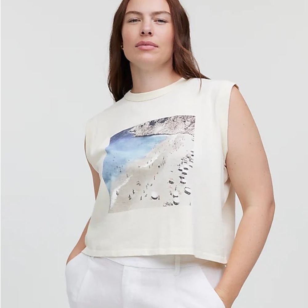 NWT Madewell Graphic Crewneck Muscle Tee